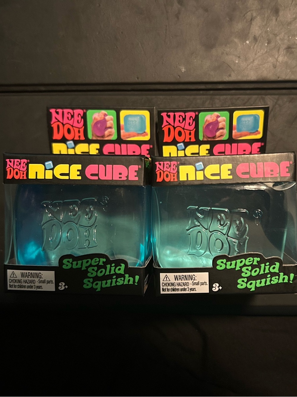 Blue Ice Cube Super Solid Squish - Nee Doh
